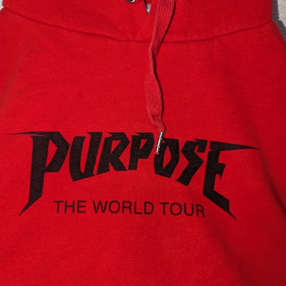CROPPED Justin Bieber Purpose World Tour Hoodie - Picture 3 of 5